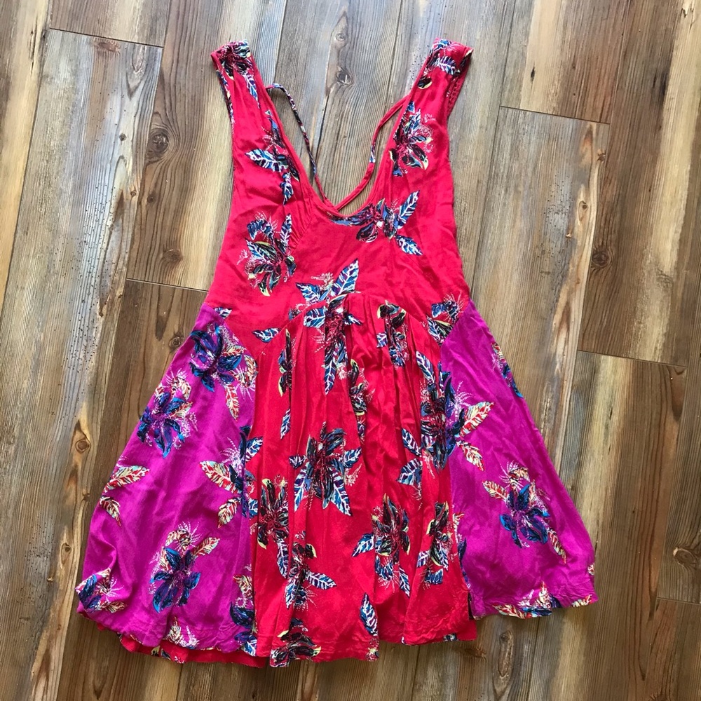 Free people floral mini dress